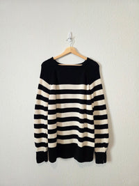 Aerie Oversized Striped Cotton Sweater (M)