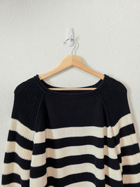 Aerie Oversized Striped Cotton Sweater (M)