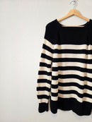 Aerie Oversized Striped Cotton Sweater (M)