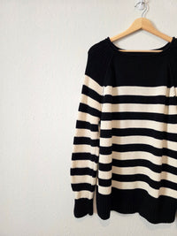 Aerie Oversized Striped Cotton Sweater (M)