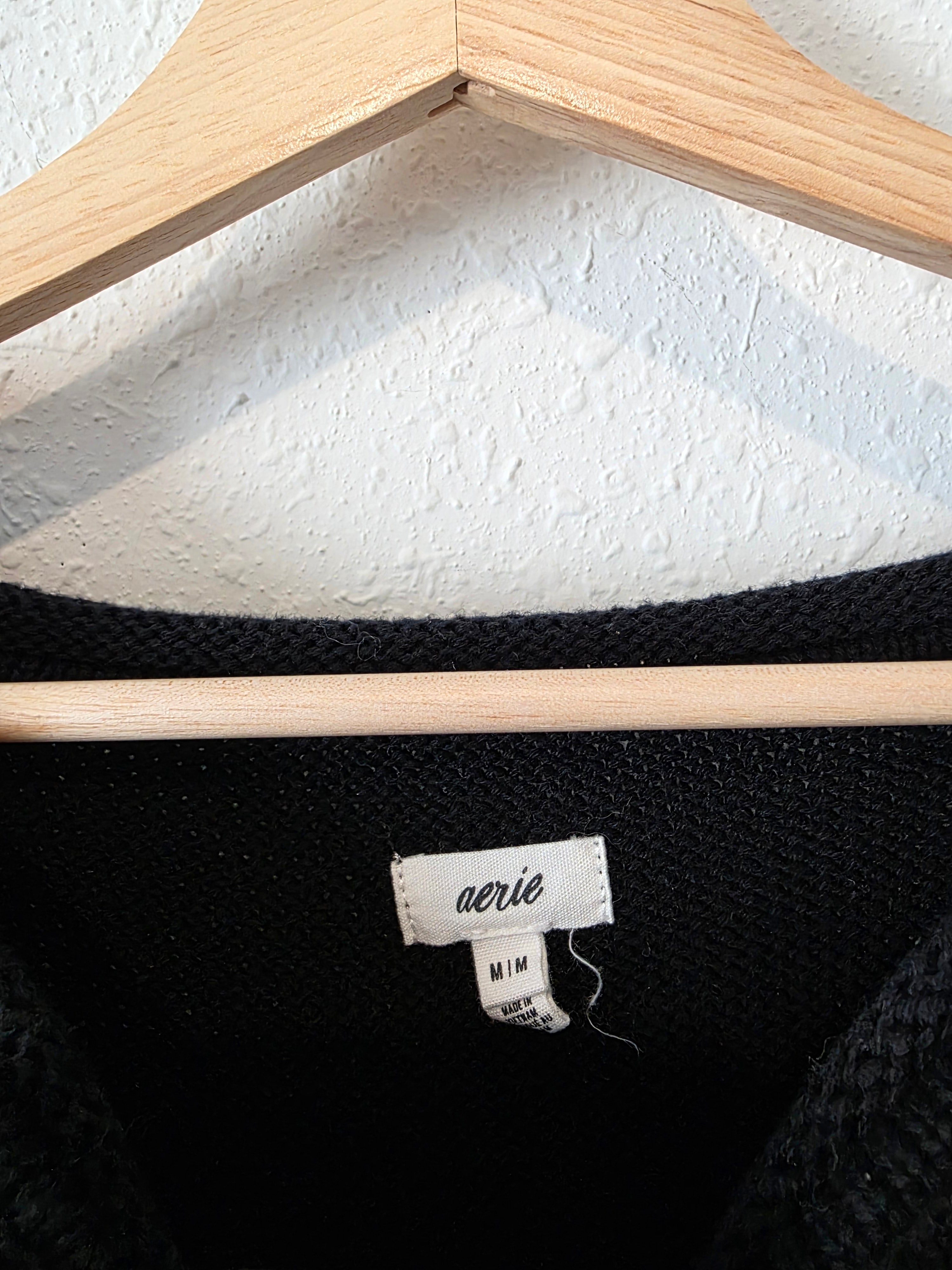 Aerie Oversized Striped Cotton Sweater (M)