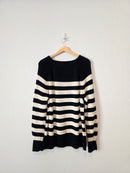 Aerie Oversized Striped Cotton Sweater (M)