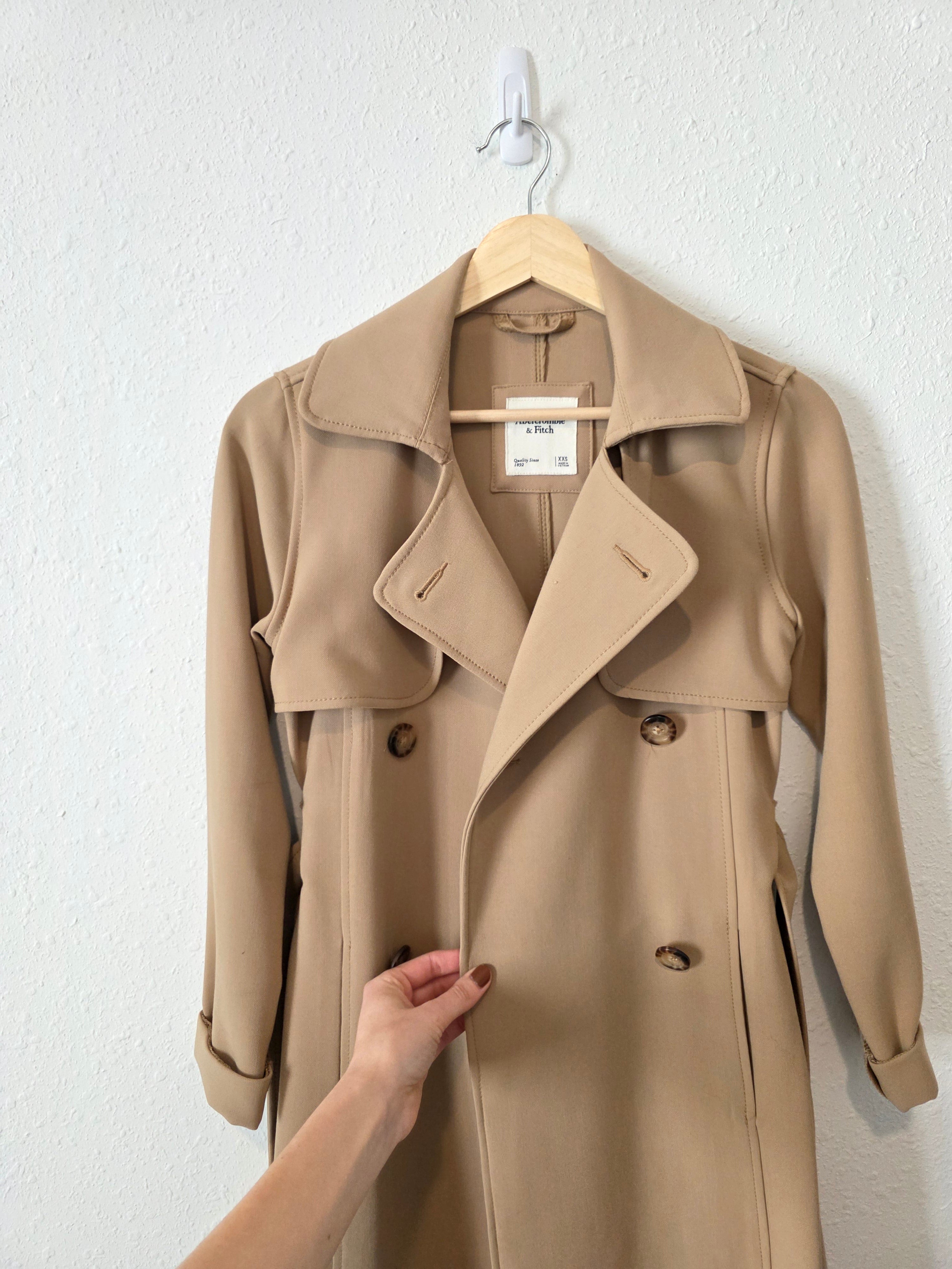 Abercrombie Belted Trench Coat (XXS)
