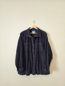 LL Bean Navy Corduroy Button Up (2X)