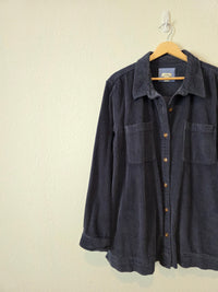 LL Bean Navy Corduroy Button Up (2X)