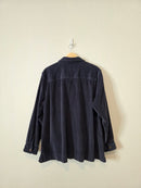 LL Bean Navy Corduroy Button Up (2X)