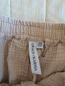 Cotton Gauze Wide Leg Pants (2X)