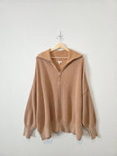 Aerie Ribbed Quarter Zip Sweater (XL)