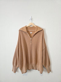 Aerie Ribbed Quarter Zip Sweater (XL)