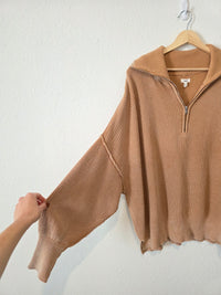 Aerie Ribbed Quarter Zip Sweater (XL)
