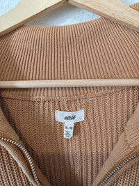 Aerie Ribbed Quarter Zip Sweater (XL)