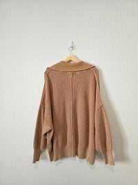 Aerie Ribbed Quarter Zip Sweater (XL)