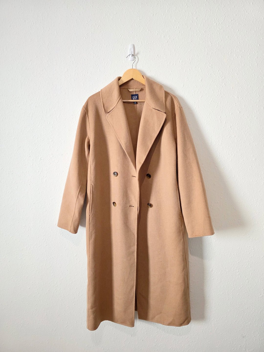 Gap Camel Wool Blend Coat (M Tall)
