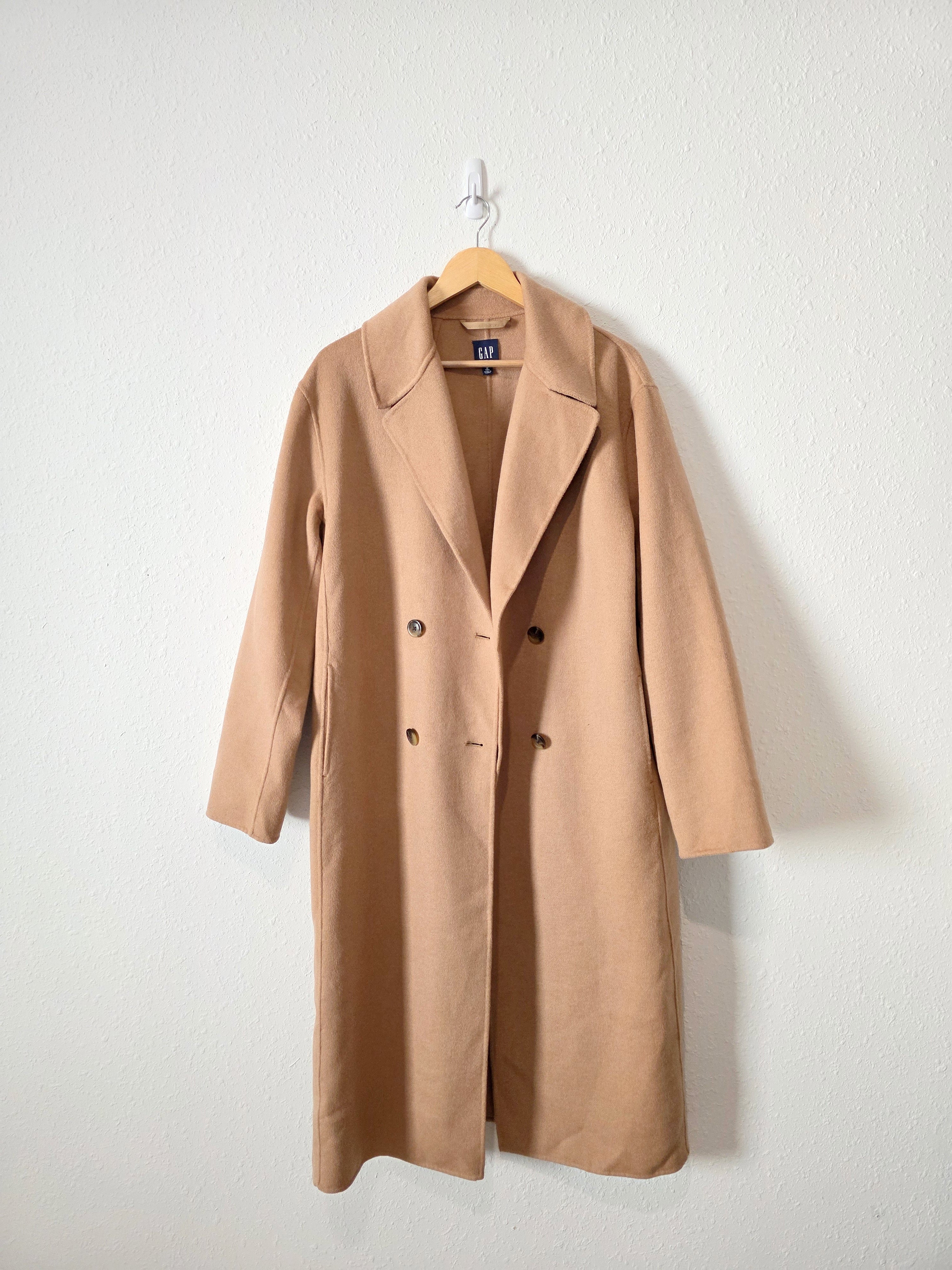 Gap Camel Wool Blend Coat (M Tall)