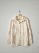 LL Bean Cable Knit Cotton Cardigan (XL)