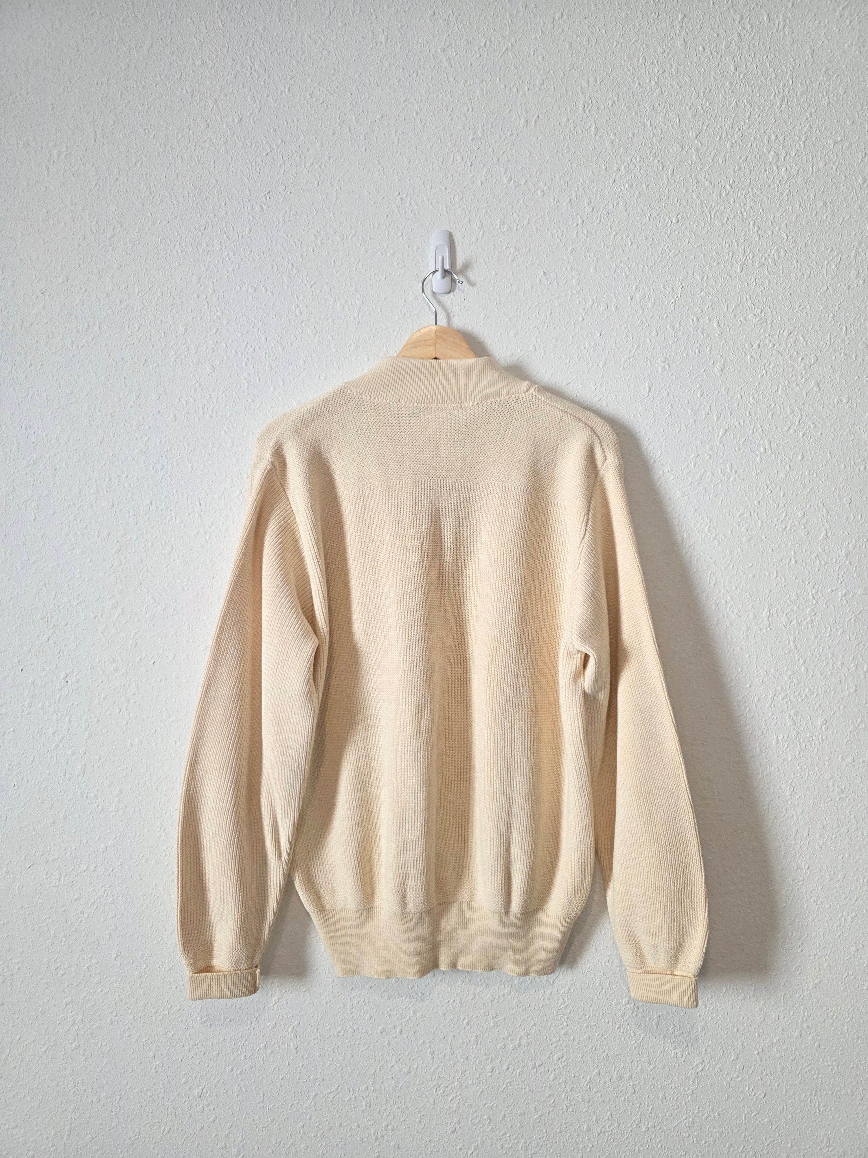 Vintage Cotton Henley Sweater (L)