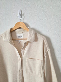 Aerie Oat Oversized Shirt Jacket (S)