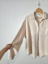 Aerie Oat Oversized Shirt Jacket (S)