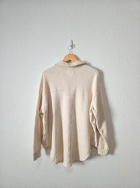 Aerie Oat Oversized Shirt Jacket (S)