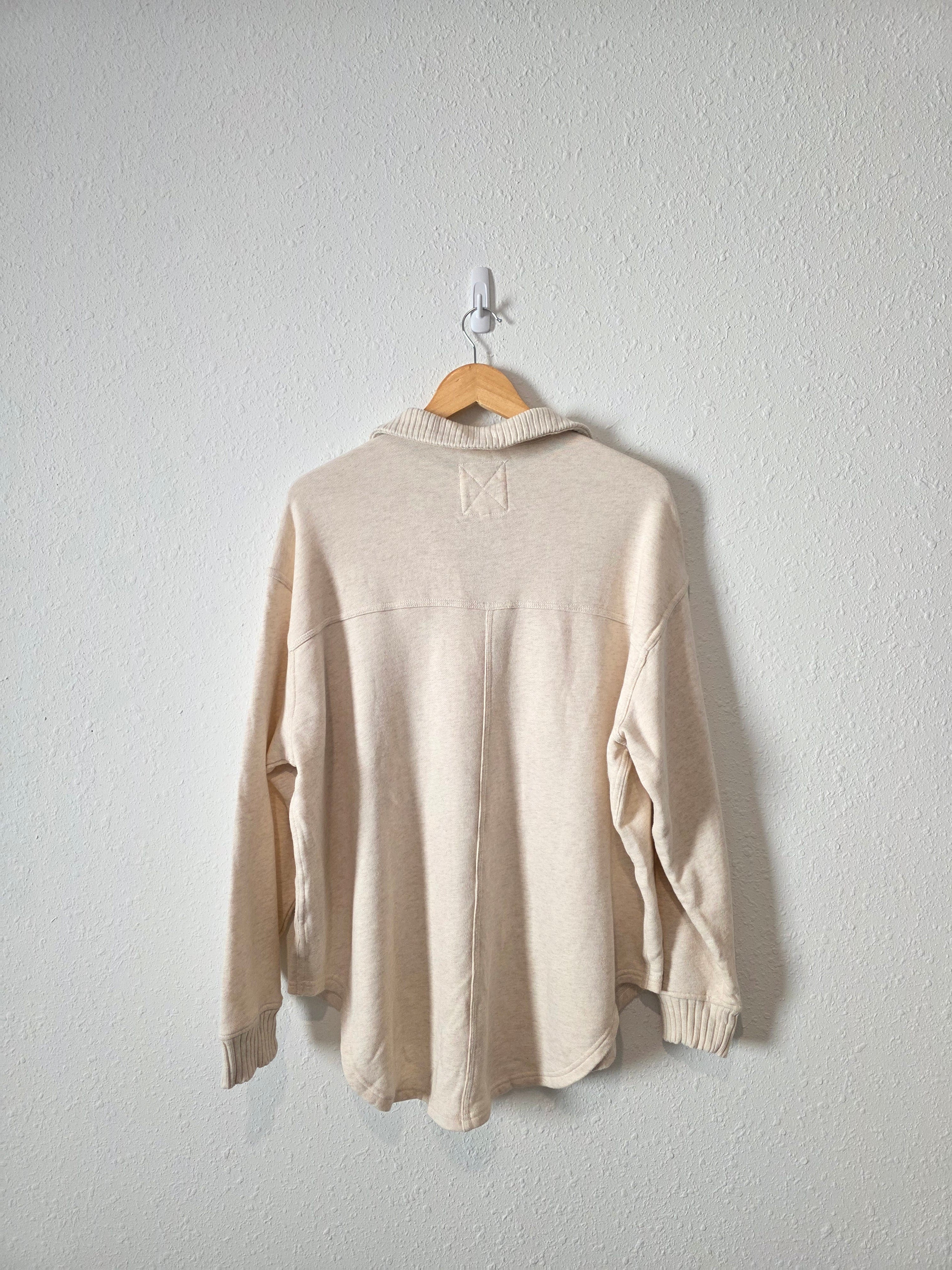Aerie Oat Oversized Shirt Jacket (S)