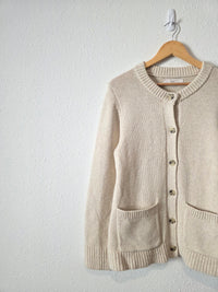 Loft Oat Button Up Cardigan Sweater (XL)