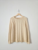 LL Bean Cotton Fisherman Sweater (M)