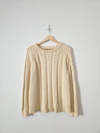 LL Bean Cotton Fisherman Sweater (M)