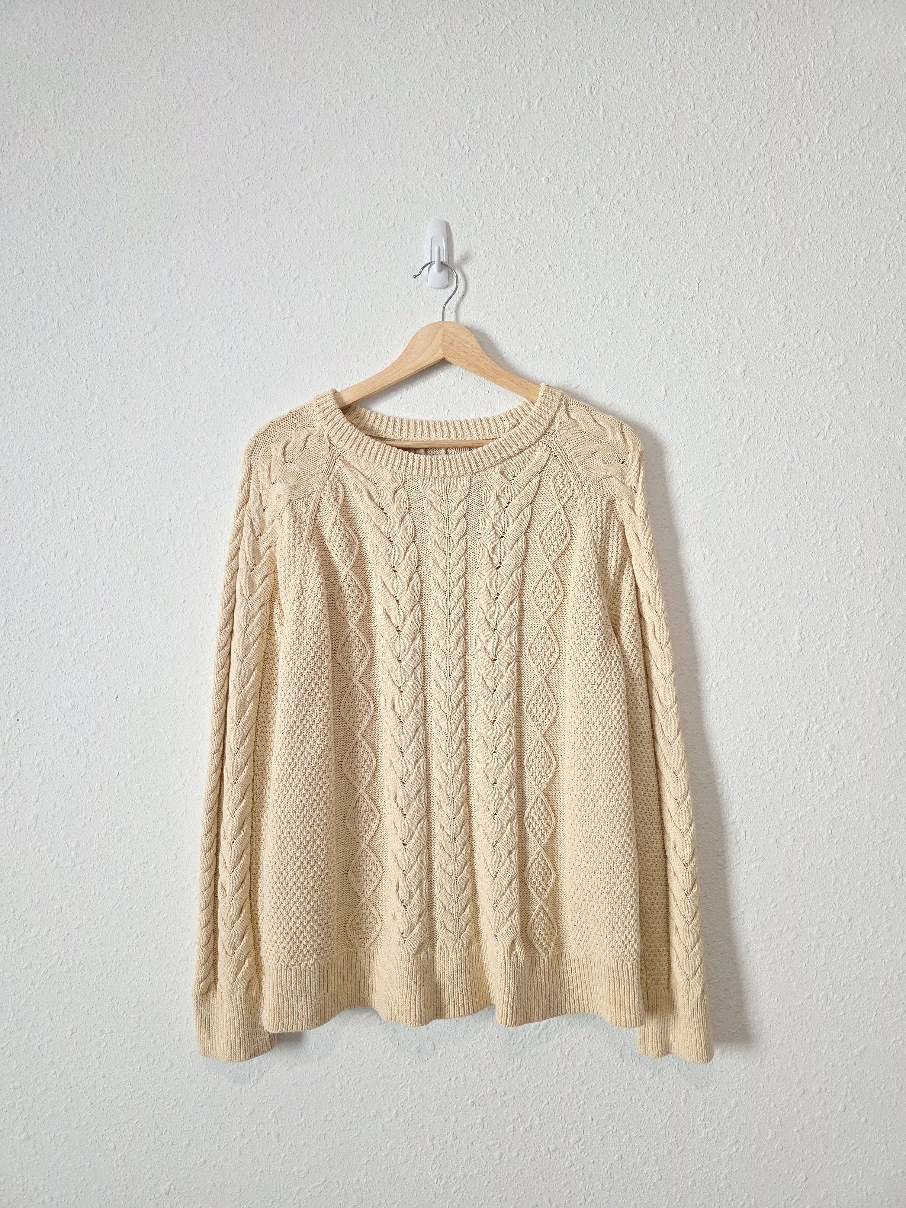 LL Bean Cotton Fisherman Sweater (M)