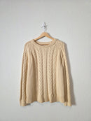 LL Bean Cotton Fisherman Sweater (M)