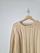 LL Bean Cotton Fisherman Sweater (M)