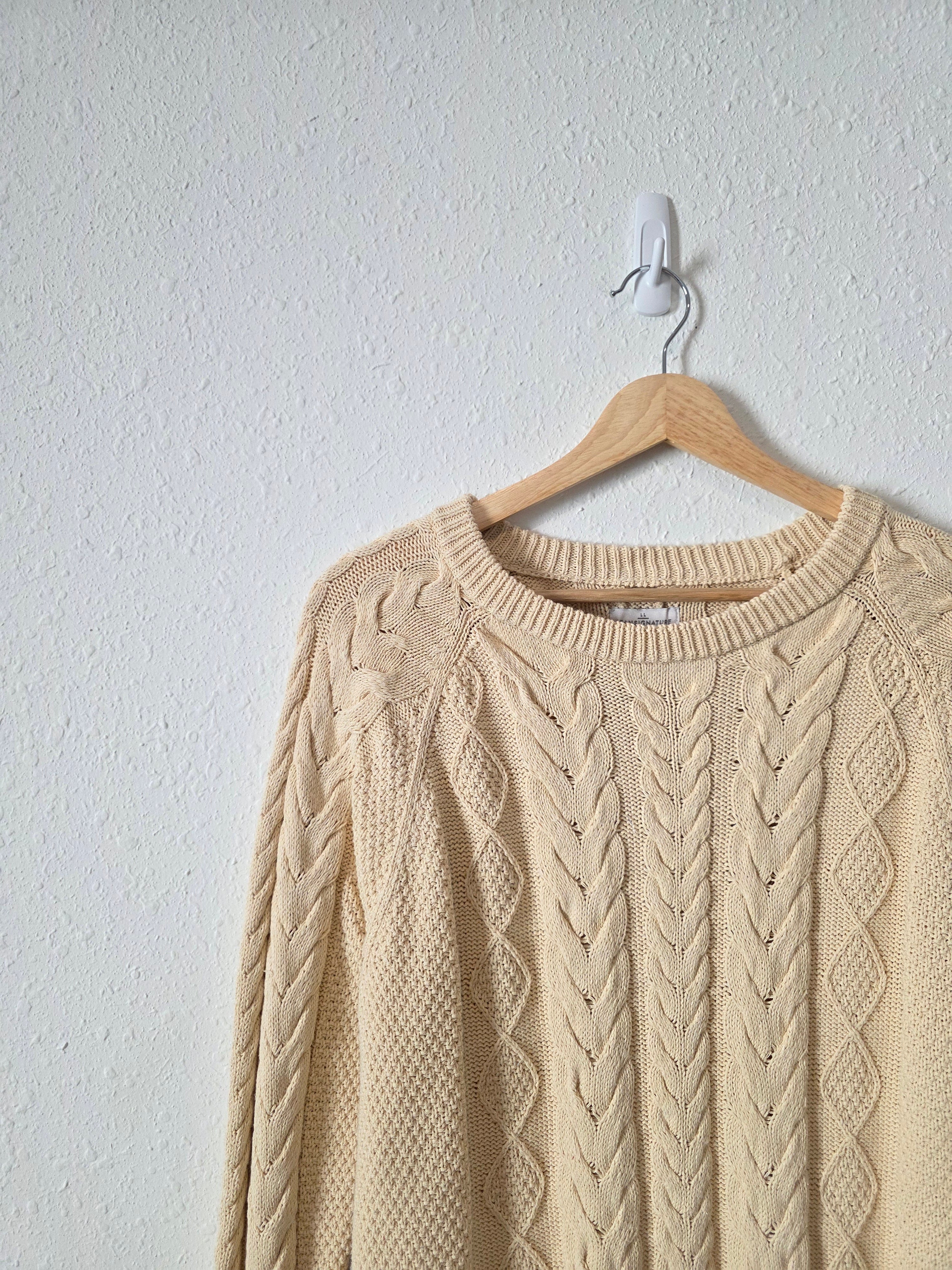LL Bean Cotton Fisherman Sweater (M)