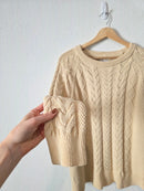 LL Bean Cotton Fisherman Sweater (M)