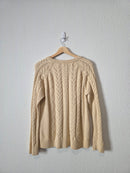 LL Bean Cotton Fisherman Sweater (M)