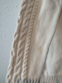 LL Bean Cable Knit Cotton Cardigan (XL)