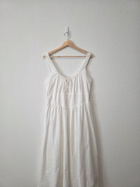 Gap White Eyelet Midi Dress (L)