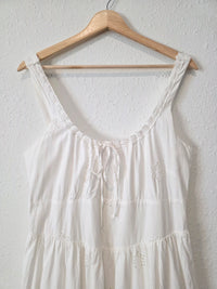 Gap White Eyelet Midi Dress (L)