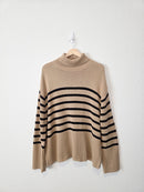 Gap Striped Turtleneck Sweater (S tall)