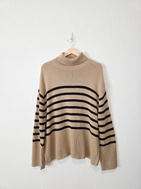Gap Striped Turtleneck Sweater (S tall)
