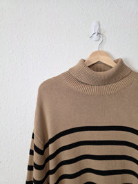 Gap Striped Turtleneck Sweater (S tall)