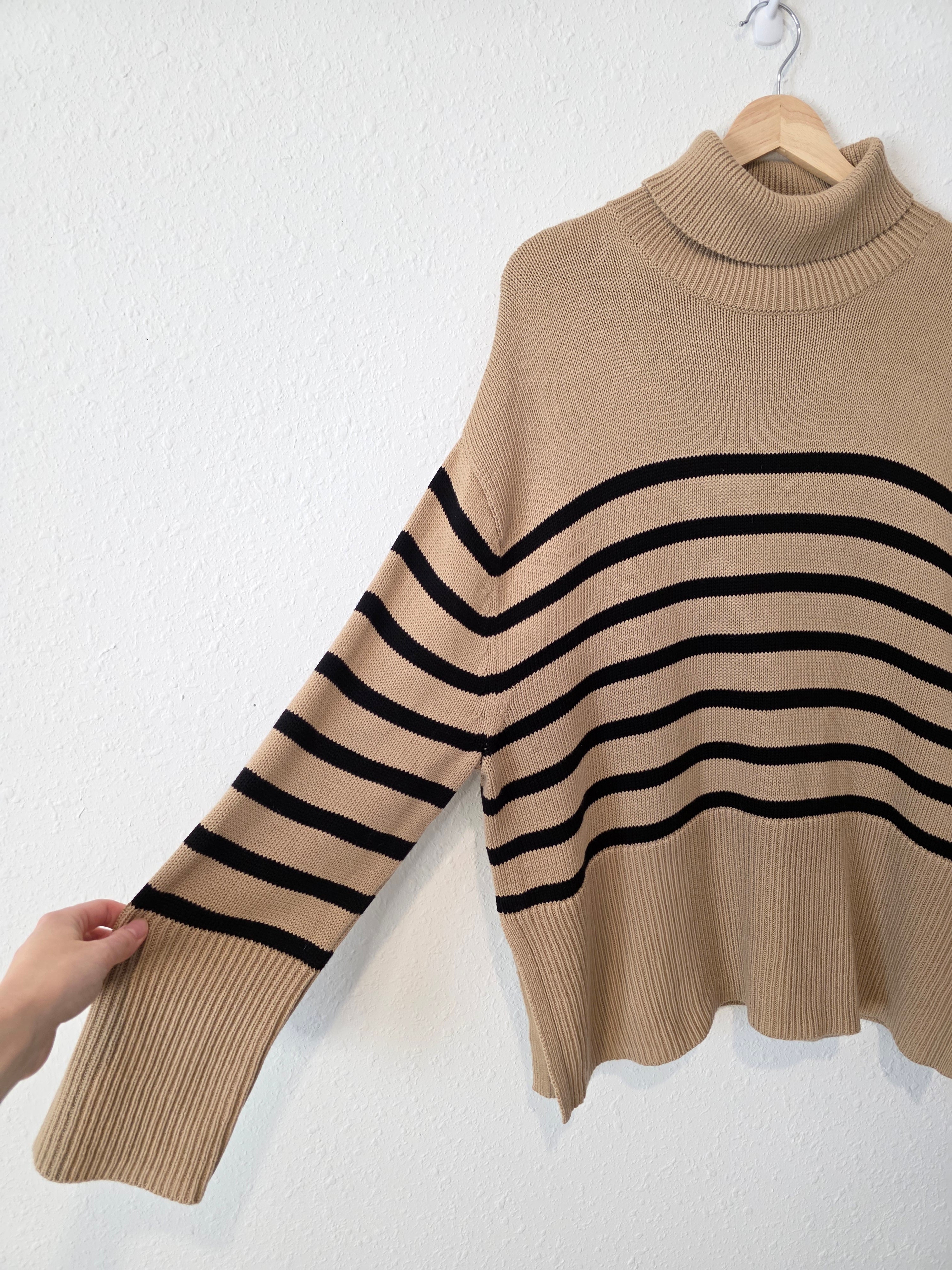 Gap Striped Turtleneck Sweater (S tall)
