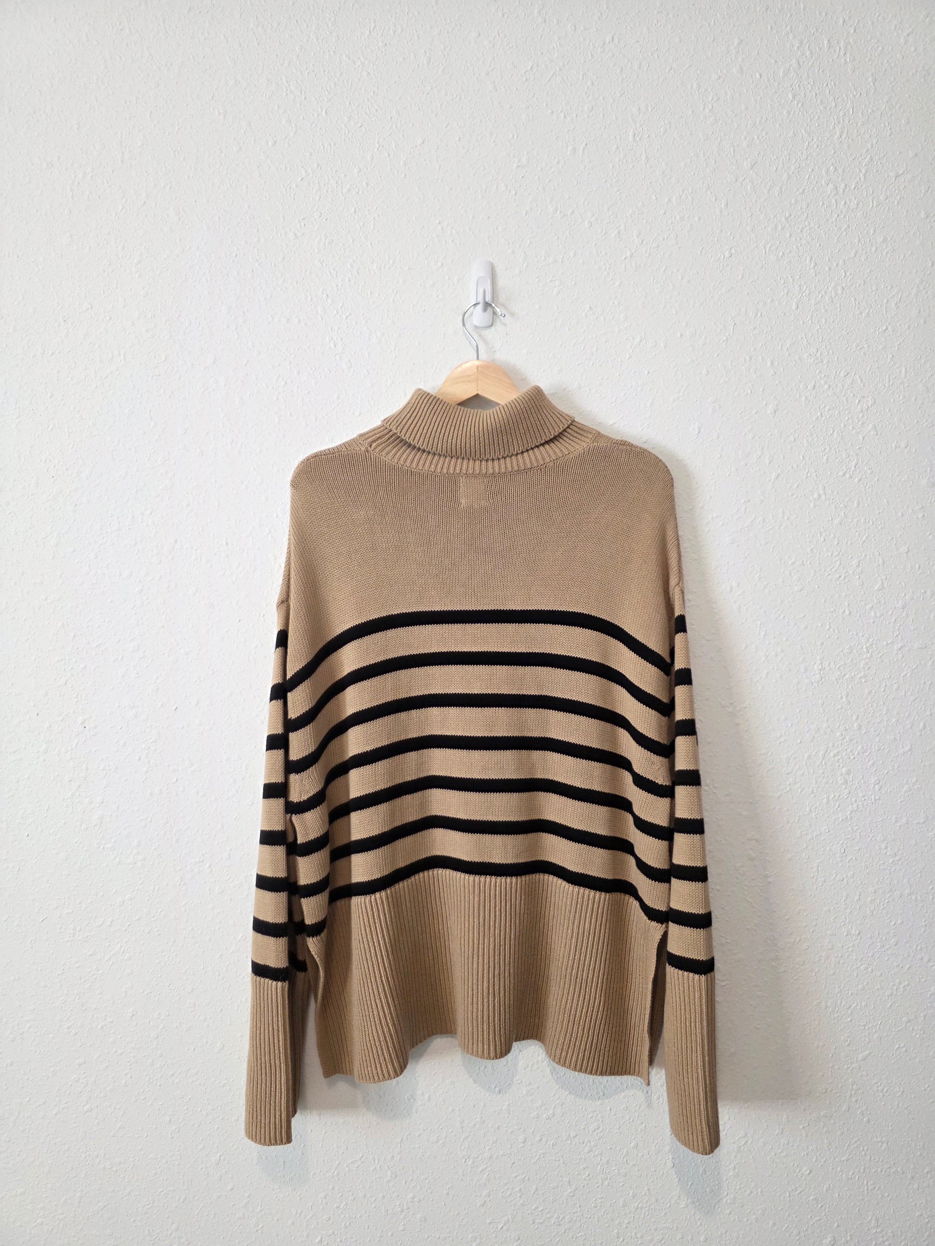 Gap Striped Turtleneck Sweater (S tall)