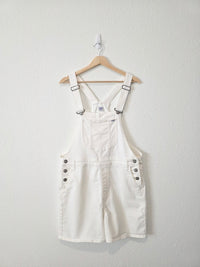 Lee White Denim Shortalls (L)