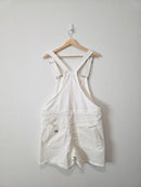 Lee White Denim Shortalls (L)