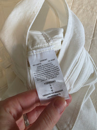 Lee White Denim Shortalls (L)