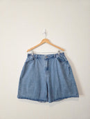 Shiny By Nature Baggy Denim Shorts (XL)