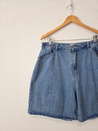 Shiny By Nature Baggy Denim Shorts (XL)