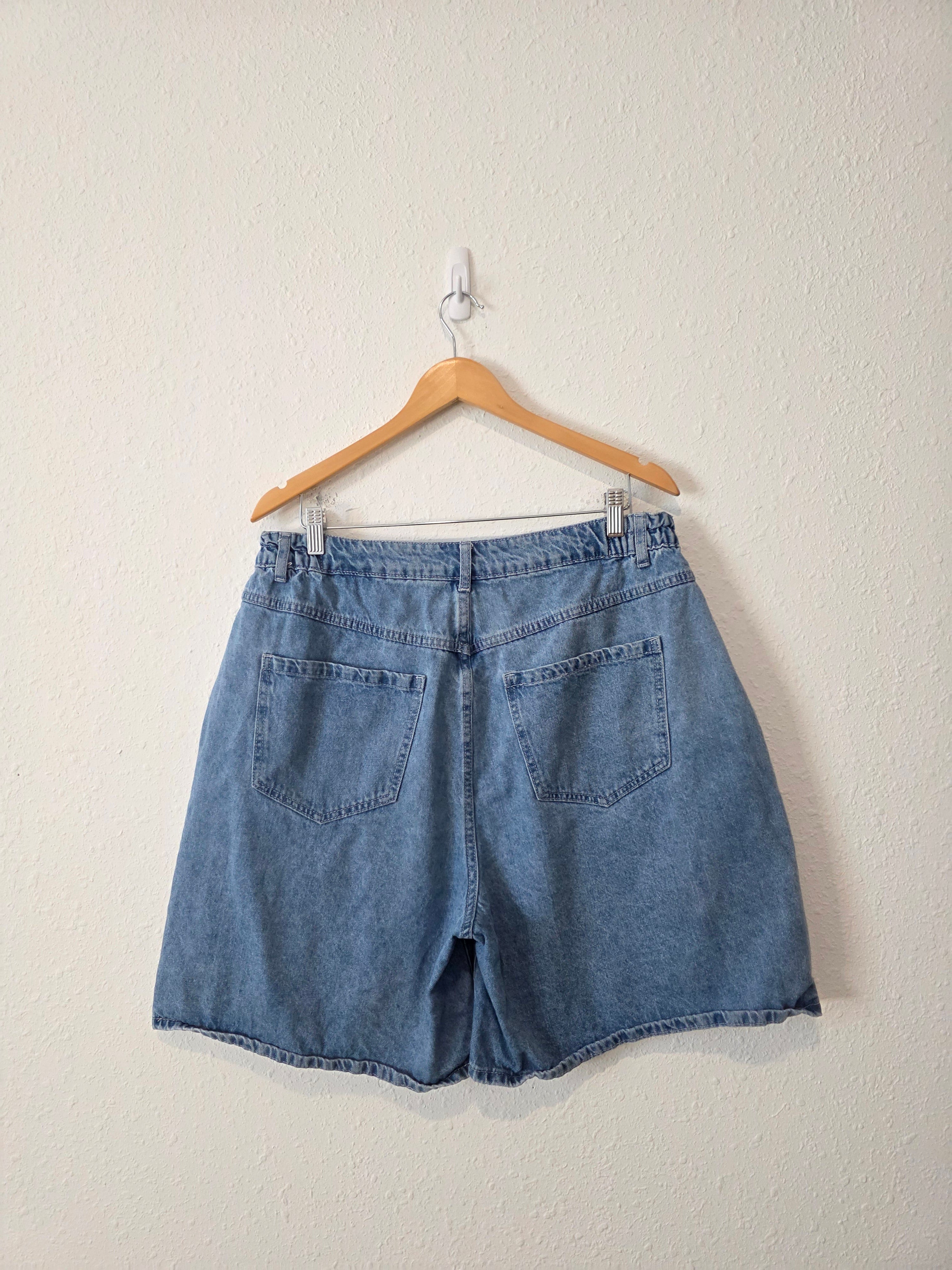 Shiny By Nature Baggy Denim Shorts (XL)