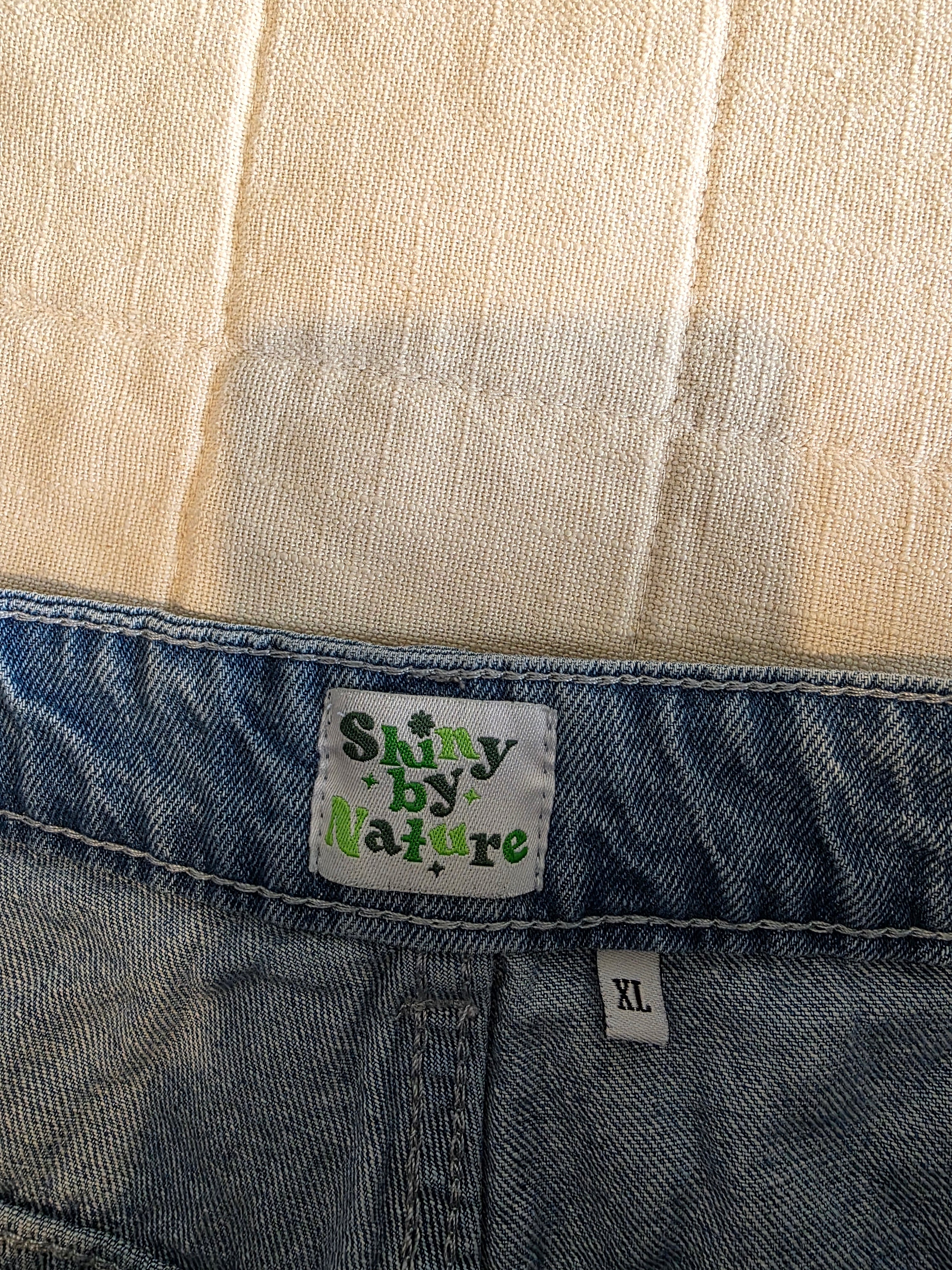 Shiny By Nature Baggy Denim Shorts (XL)