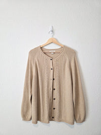 Neutral Textured Cotton Cardigan (LP)