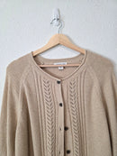 Neutral Textured Cotton Cardigan (LP)